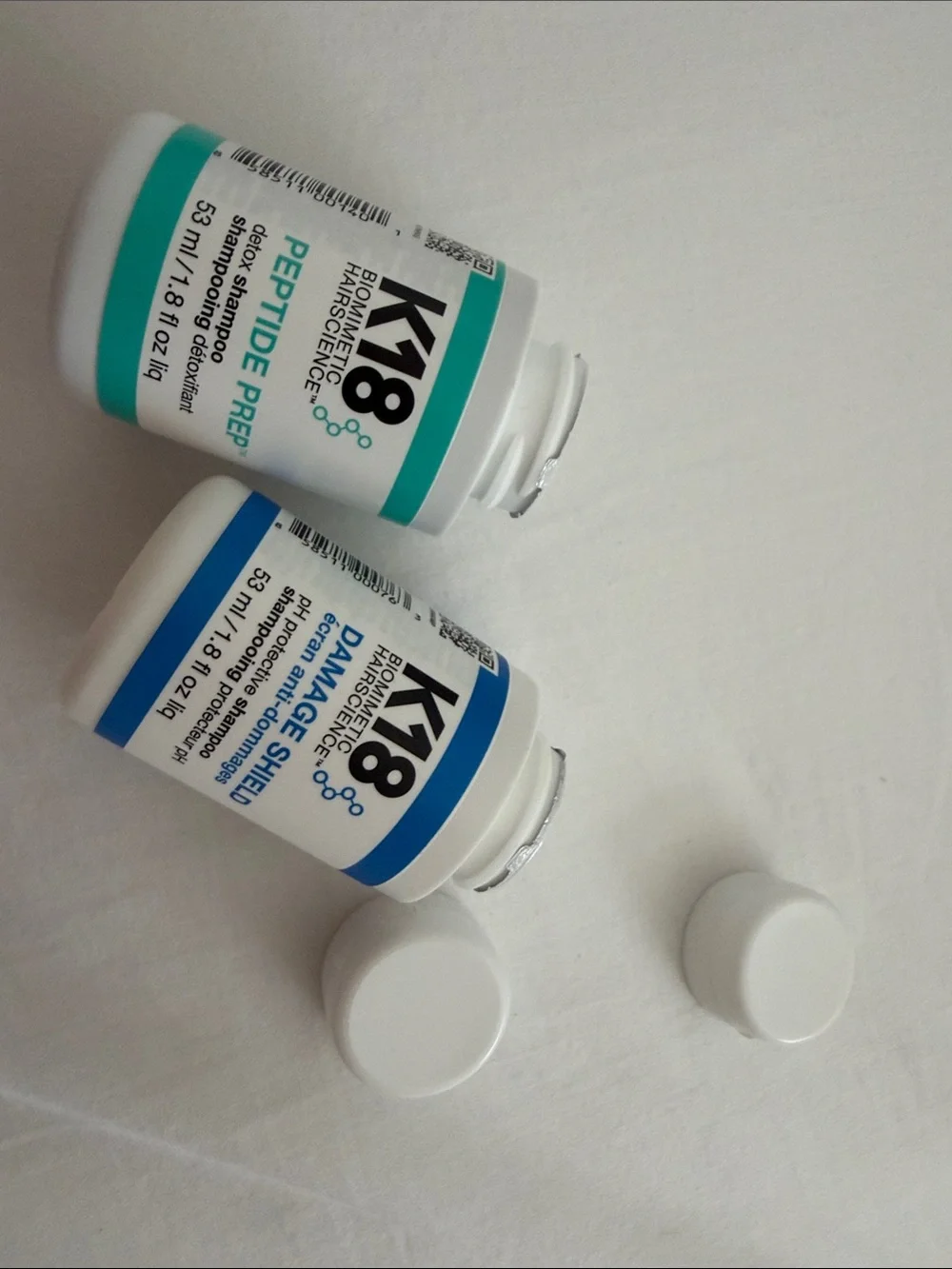 K18 Peptide Prep & Damage Shield Mini Shampoos - 53ml or 1,8 oz, new